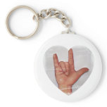 ASL "I LOVE YOU" HEART SHAPE #2 keychains