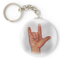 ASL I LOVE YOU NO. 3 KEYCHAIN