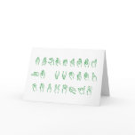 ASL No L Green Letters for Christmas Card