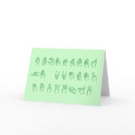 ASL No L Green Letters for Christmas Card