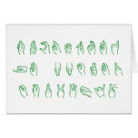 ASL No L Green Letters for Christmas Card