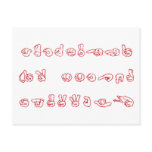 ASL No L Red for Christmas Post Card