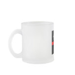 ASL ROCKS BLK RD WHT Frosted Mug