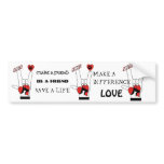 ASL SIGN LANGUAGE - I LOVE YOU RESCUE ADOPT DOGS BUMPER STICKERS