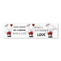 ASL SIGN LANGUAGE - I LOVE YOU RESCUE ADOPT DOGS BUMPER STICKERS