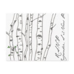 Aspen Birch Tree Grove RSVP Postcard