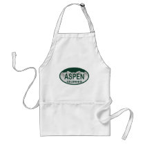 Aspen Colorado license plate Apron