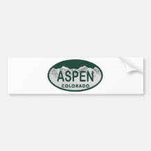 Aspen Colorado license plate Bumper Stickers