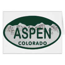 Aspen Colorado license plate Greeting Card