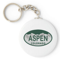 Aspen Colorado license plate Keychains