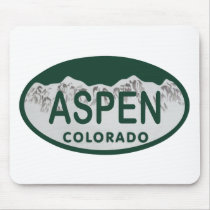 Aspen Colorado license plate Mouse Pads