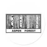 Aspen Forest Round Sticker