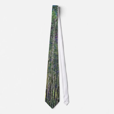 Aspen Trees Tie by aspiringyogi