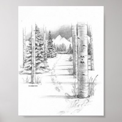 Aspens in Winter by Moonlight_Hollow
