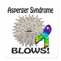 Asperger Syndrome Blows Awareness Design Sticker