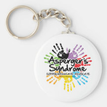 Asperger's Syndrome Handprint Keychain