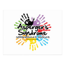 Asperger's Syndrome Handprint Postcard