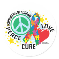 Asperger's Syndrome PLC Round Sticker