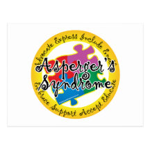 Asperger's Syndrome Puzzle Pin Post Card