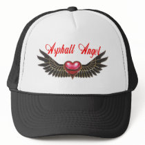 asphalt angel trucker hat