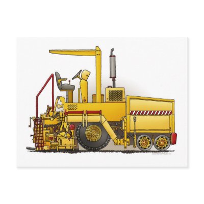 ASphalt Paving Machine Post Card by justconstruction