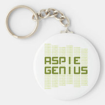 Aspie Genius - Computers Key Chain