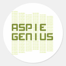 Aspie Genius - Computers Stickers