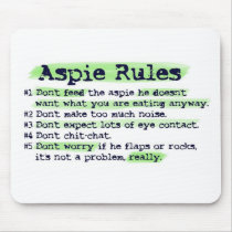 Aspie Rules Mouse Pad