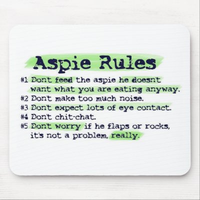 Aspie Rules Mouse Pad by kokobaby