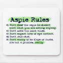 Aspie Rules mousepads