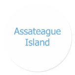 Assateague Island (text) Stickers