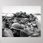 Assault Boat Crossing the Rhine in World War II Print