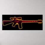 Assault Guitar Blacklight Poster