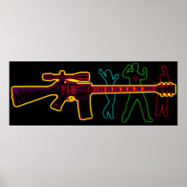 Assault Guitar Blacklight Posters