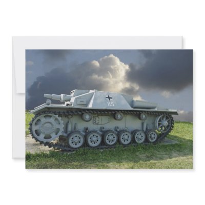 Assault gun personalized invitations by igorsin