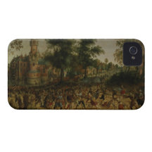 Assault on a Town (oil on canvas) iPhone 4 Cases