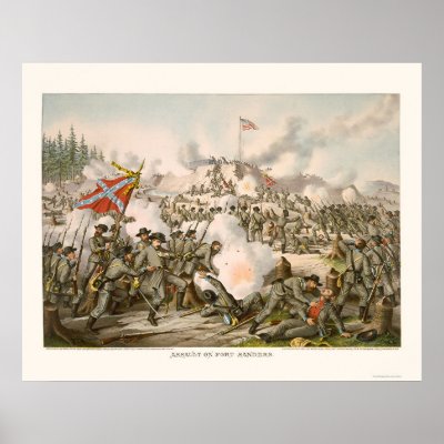 Assault on Fort Sanders by Kurz and Allison 1863 Posters by lc_civilwar