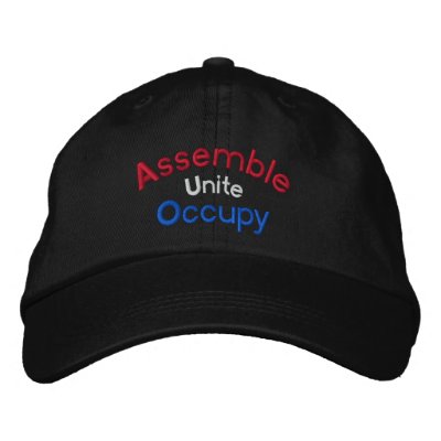 Assemble Unite Occupy Embroidered Cap Embroidered Hats by toppings