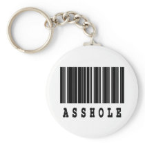 asshole barcode design keychain