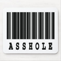 asshole barcode design mousepads