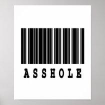 asshole barcode design posters