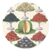 Assorted Fruit on Trays for Catering Round Sticker