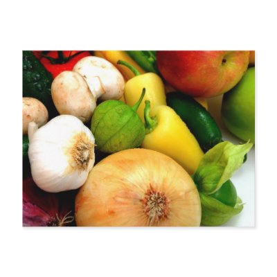 Assorted Vegetables Postcards by stockfoodpics