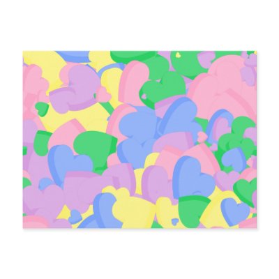 Assortment Pastel Sugar Candy Valentine Hearts by inspiredbygenius