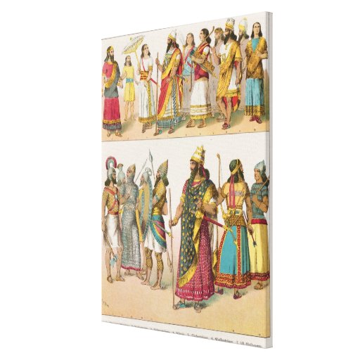 Assyrian Dress, from 'Trachten der Voelker', 1864 Gallery Wrap Canvas