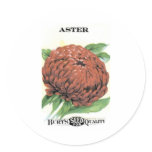 Aster, Burt's Seeds Stickers