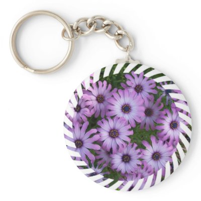 Aster Flowers Keychain by PerennialGardens