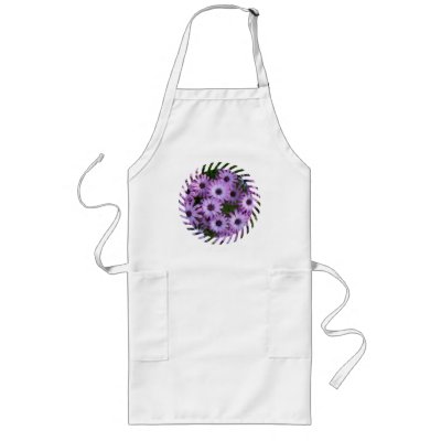 Aster Flowers Long APron by PerennialGardens