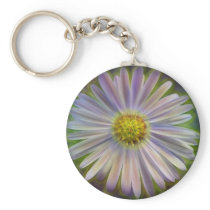 Aster Tataricus Flower With Energy Aura Key Chains