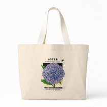 Aster Vintage Seed Packet Canvas Bag